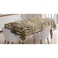 thumbnail image 1 of Ambesonne Vintage Tablecloth Rectangular Table Cover, Old Advertisement Retro, 60"x90", Brown Cream, 1 of 3