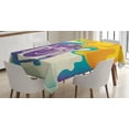 thumbnail image 1 of Ambesonne Vintage Tablecloth Rectangular Table Cover, Retro Vintage Radio Music, 60"x84", Purple and Blue, 1 of 4