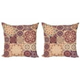 thumbnail image 1 of Ambesonne Vintage Throw Pillow Cover 2 Pack, Antique Morroccan Art, 24", Dried Rose Ivory, 1 of 2
