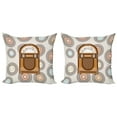 thumbnail image 1 of Ambesonne Vintage Throw Pillow Cover 2 Pack, Long Players Pickup, 20", Pale Coffee Brown, 1 of 2