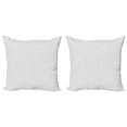 thumbnail image 1 of Ambesonne Vintage Throw Pillow Cover 2 Pack, Nostalgic Circular Square, 18", Pale Grey White, 1 of 2