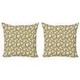 thumbnail image 1 of Ambesonne Vintage Throw Pillow Cover 2 Pack, Old Hydrangea Flowers, 16", Yellow Grey Green, 1 of 2