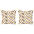 thumbnail image 1 of Ambesonne Vintage Throw Pillow Cover 2 Pack, Ornaments, 18", Multicolor, 1 of 2