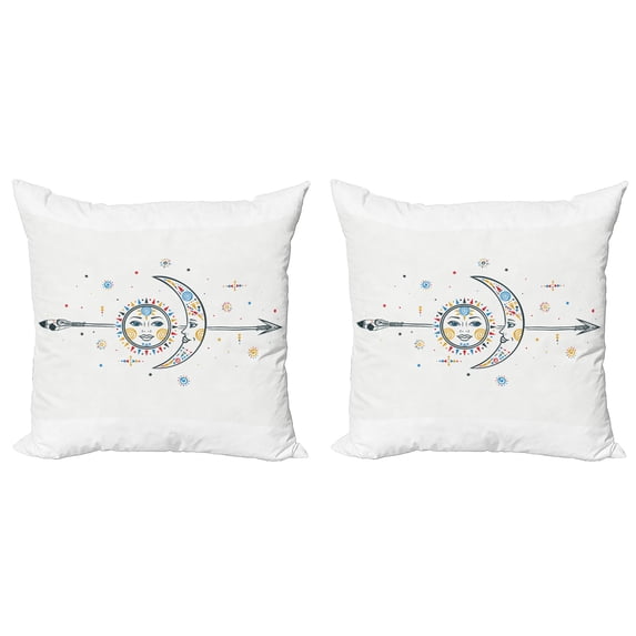Ambesonne Vintage Throw Pillow Cover 2 Pack, Ornaments Art, 20", Multicolor