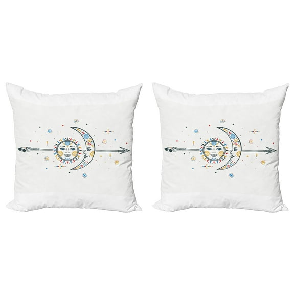 Ambesonne Vintage Throw Pillow Cover 2 Pack, Ornaments Art, 24", Multicolor