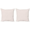 thumbnail image 1 of Ambesonne Vintage Throw Pillow Cover 2 Pack, Repeating Geometric Floral, 18", Pale Rust and White, 1 of 2