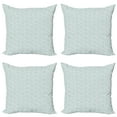 thumbnail image 1 of Ambesonne Vintage Throw Pillow Cover 4 Pack, Floral Lace Pattern, 20", Seafoam and White, 1 of 2