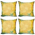 thumbnail image 1 of Ambesonne Vintage Throw Pillow Cover 4 Pack, Gerbera Daisy Flowers, 16", Multicolor, 1 of 2