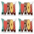 thumbnail image 1 of Ambesonne Vintage Throw Pillow Cover 4 Pack, I Love Seventies Pastel, 16", Multicolor, 1 of 6