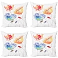 thumbnail image 1 of Ambesonne Vintage Throw Pillow Cover 4 Pack, Nature Flowers, 16", Orange Blue Red, 1 of 6