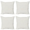 thumbnail image 1 of Ambesonne Vintage Throw Pillow Cover 4 Pack, Ogee Shape with Vivid Dots, 16", Dimgray Dark Mustard, 1 of 2