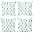 thumbnail image 1 of Ambesonne Vintage Throw Pillow Cover 4 Pack, Polka Dots Fashion, 18", Apple Green Jade Green, 1 of 2