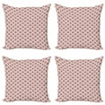 thumbnail image 1 of Ambesonne Vintage Throw Pillow Cover 4 Pack, Romantic Art Deco Design, 20", Sand Brown Champagne, 1 of 2