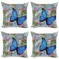 thumbnail image 1 of Ambesonne Vintage Throw Pillow Cover 4 Pack, Roses Pearls and Butterly, 24", Multicolor, 1 of 5