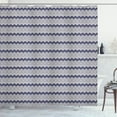 thumbnail image 1 of Ambesonne Vintage Tribal Shower Curtain, Aztec Style Ornament, 69"Wx70"L, Indigo and Ivory, 1 of 4