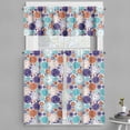 thumbnail image 1 of Ambesonne Vintage Valance & Curtain, Clock with Roman Digits, 55"x30", Blue and Dark Orange, 1 of 6
