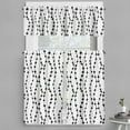 thumbnail image 1 of Ambesonne Vintage Valance & Curtain, Wavy Lines Circles Pattern, 55"x30", Charcoal Grey White, 1 of 7