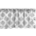 thumbnail image 1 of Ambesonne Vintage Valance Pack of 2, Ethnic Flora Pattern Square, 42"X18", Charcoal Grey and White, 1 of 3