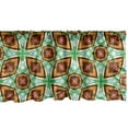 thumbnail image 1 of Ambesonne Vintage Valance Pack of 2, Geometric Shapes Lines Art, 54"X12", Apricot Pistachio Green, 1 of 4