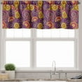 thumbnail image 1 of Ambesonne Vintage Valance Pack of 2, Oriental Curvy Paisley, 42"X12", Multicolor, 1 of 5