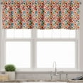 thumbnail image 1 of Ambesonne Vintage Valance Pack of 2, Retro Style Bubbles, 54"X12", Orange Yellow, 1 of 4
