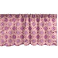 thumbnail image 1 of Ambesonne Vintage Valance Pack of 2, Square-Like Geometric Art, 54"X12", Pale Purple and Soft Pink, 1 of 4
