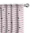 thumbnail image 1 of Ambesonne Vintage Valentine 4-Panel Curtains, Symmetry, 56"x63", Charcoal Grey Pink, 1 of 4