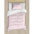 thumbnail image 1 of Ambesonne Vintage Valentine Duvet Cover Sets, Hearts and Rounds, 2-Twin, Pink Pale Pink, 1 of 3