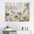thumbnail image 1 of Ambesonne Vintage Wall Hanging Tapestry, Soft Color Floral Nostalgia, 28"x23", Eggshell Pale Slate Blue, 1 of 2