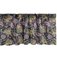 thumbnail image 1 of Ambesonne Vintage Window Valance, Abstract Design Pomegranate Fruits and Botanical Ornaments on Dark Illustration, Curtain Valance for Kitchen Bedroom Decor with Rod Pocket, 54" X 12", Multicolor, 1 of 3