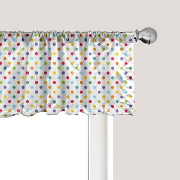 Ambesonne Vintage Window Valance, Circular Vintage Fashion, 54" X 18", Multicolor