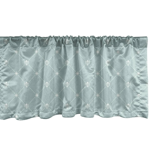 Ambesonne Vintage Window Valance, Continued Classic Motifs, 54" X 18", Pale Seafoam and White