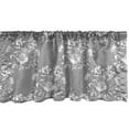 thumbnail image 1 of Ambesonne Vintage Window Valance, Continuous Greyscale Pattern with Delicate Wild Flowers Pansy Floral Nostalgia, Curtain Valance for Kitchen Bedroom Decor with Rod Pocket, 54" X 12", Grey and White, 1 of 2