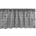 thumbnail image 1 of Ambesonne Vintage Window Valance, Greyscale Circular Motif, 54" X 18", Dimgray and Pale Taupe, 1 of 5