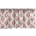 thumbnail image 1 of Ambesonne Vintage Window Valance, Jacobean Floral Art, 42" x 12", Eggshell and Vermilion, 1 of 3