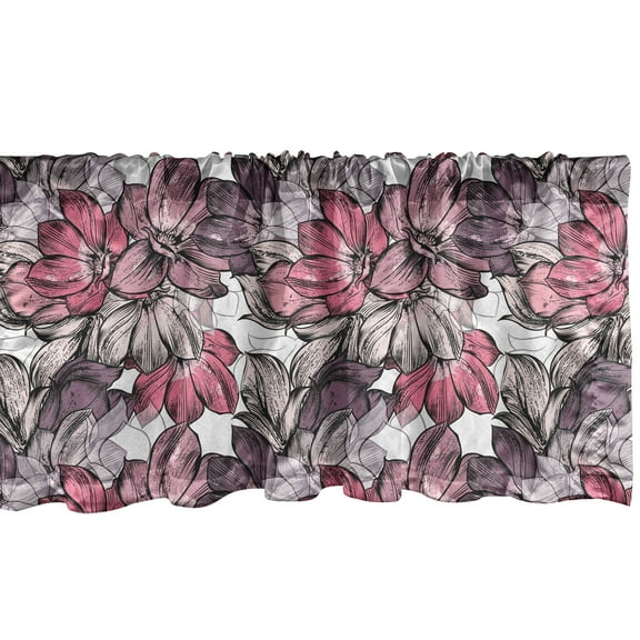 Ambesonne Vintage Window Valance, Magnolia Flowers Botanical, 54" X 18", Multicolor