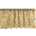 thumbnail image 1 of Ambesonne Vintage Window Valance, Meadow Flowers on Stripes, 54" X 18", Pale Orange Taupe, 1 of 3