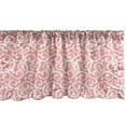 thumbnail image 1 of Ambesonne Vintage Window Valance, Ornamental Design of Swirled Floral Pattern with Dotted Lines on Coral Backdrop, Curtain Valance for Kitchen Bedroom Decor with Rod Pocket, 54" X 12", Coral White, 1 of 3