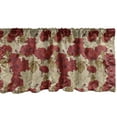 thumbnail image 1 of Ambesonne Vintage Window Valance, Romantic Red Roses, 42" x 18", Red Khaki Sand Brown, 1 of 3