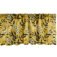 thumbnail image 1 of Ambesonne Vintage Window Valance, Soft Spring Flora and Leaf, 54" X 12", Dark Brown Earth Yellow, 1 of 3