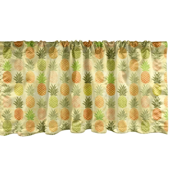 Ambesonne Vintage Window Valance, Tropical Hawaii Design, 54" X 18", Multicolor