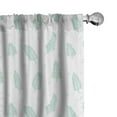 thumbnail image 1 of Ambesonne Vintage Winter Curtains, Seafoam Branches, Pair of 28"x63", Seafoam White, 1 of 4