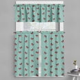 thumbnail image 1 of Ambesonne Vintage Winter Valance & Curtain, Bullfinch Birds Xmas, 55"x36", Pale Teal and Vermilion, 1 of 7
