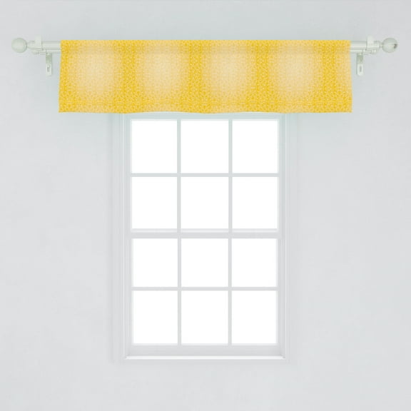 Ambesonne Vintage Yellow Window Valance, Timeless Royal Motif, 54" X 12", Yellow and Pale Yellow