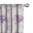 thumbnail image 1 of Ambesonne Violet Window Curtains, Vector Graffiti Brick, Each 28" W x 63" L, Violet and Lavender, 1 of 5