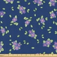 thumbnail image 1 of Ambesonne Violet Fabric by the Yard Upholstery, Graphical Pansy Flower Motif, 5 Yards, Dark Blue and Multicolor, 1 of 1