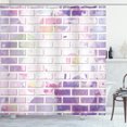 thumbnail image 1 of Ambesonne Violet Shower Curtain, Vector Graffiti Brick, 69"Wx70"L, Violet and Lavender, 1 of 3