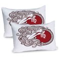 thumbnail image 1 of Ambesonne Virgo Pillow Sham 2 Pack, Long Haired Girl Zodiac, 36"x20", Ruby Brown White, 1 of 3