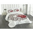 thumbnail image 1 of Ambesonne Virgo Quilted Bedspread Set 3 Pcs, Zodiac Concept Fantasy Print, Queen Size, White Brown Ruby, 1 of 5