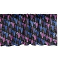 thumbnail image 1 of Ambesonne Vodka Soda Window Valance, Repetitive Polygonal Cocktail Glasses Purple Tones, Curtain Valance for Kitchen Bedroom Decor with Rod Pocket, 54" X 12", Multicolor, 1 of 3